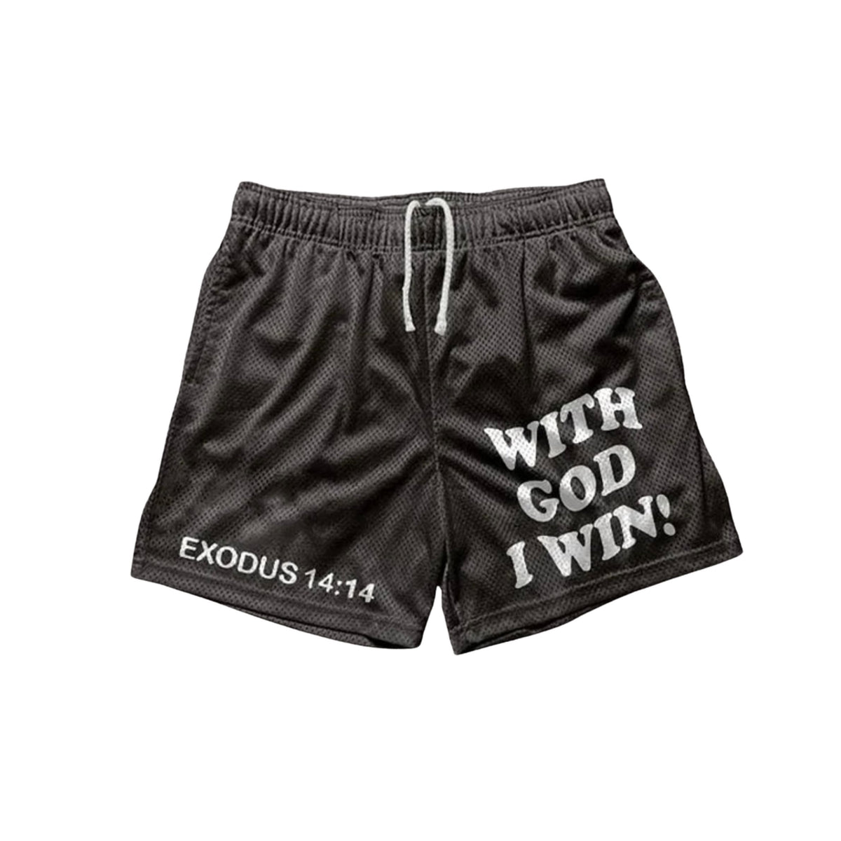 With God I Win Retro Shorts