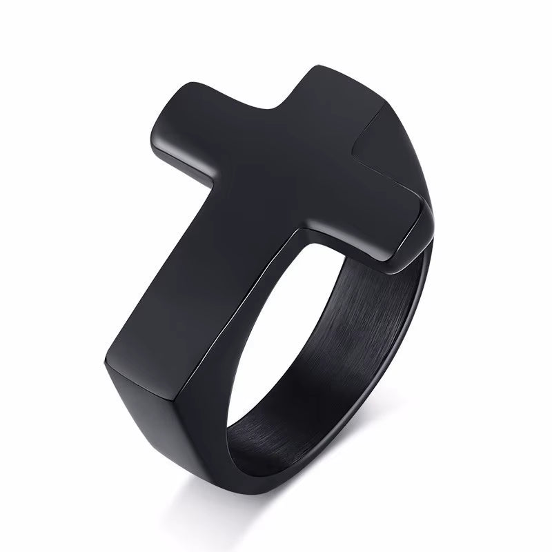 Oversized Cross Ring