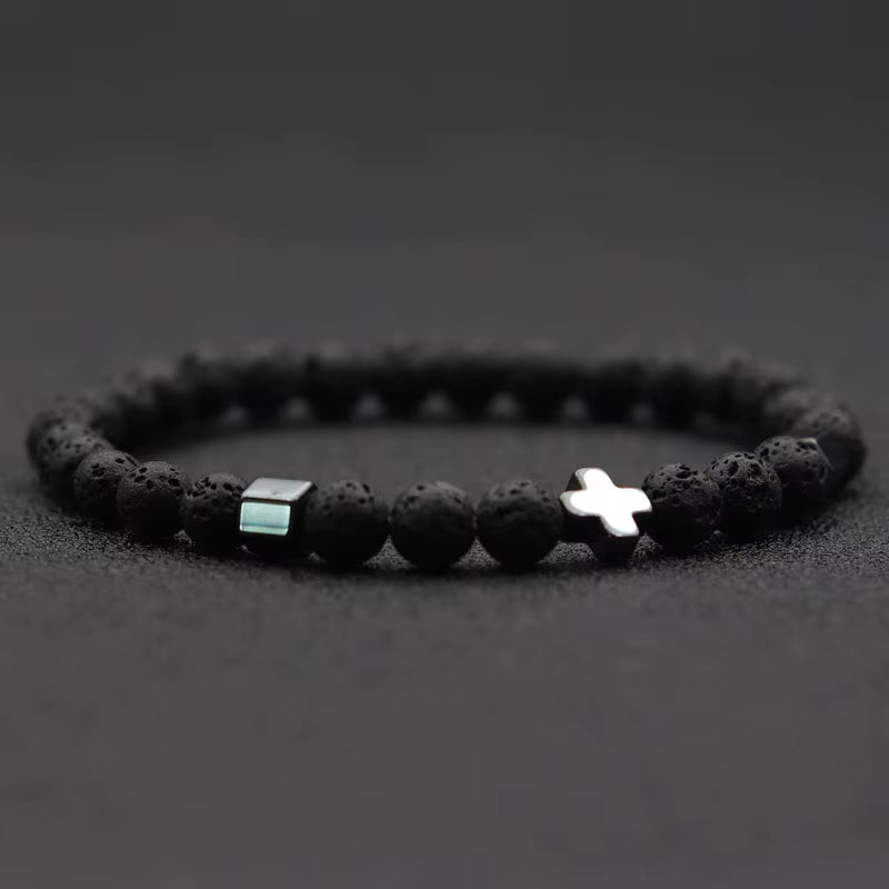 Stone Cross Bracelet